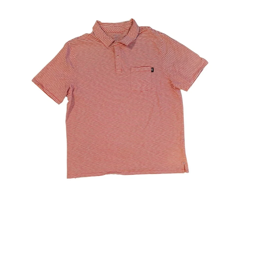Vineyard Vines Mens XL Island Polo Shirt Red White Striped Cotton Short Sleeve‎ - Picture 3 of 9